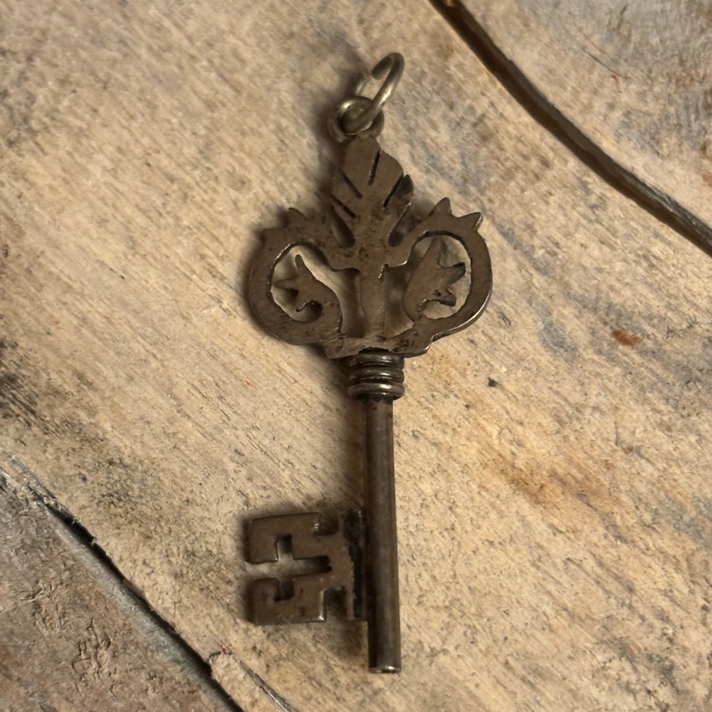 Vintage Sterling Silver Key Pendant